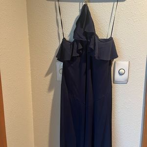 Ralph Lauren blue flowing cocktail dress.